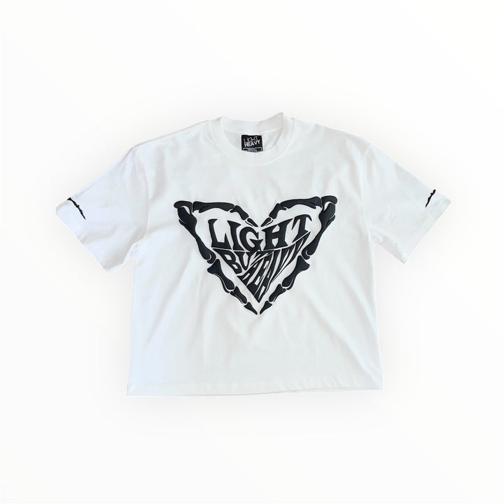 BONDED BY BONES “BONE HEART TEE” – LIGHT BUT HEAVY CLOTHING